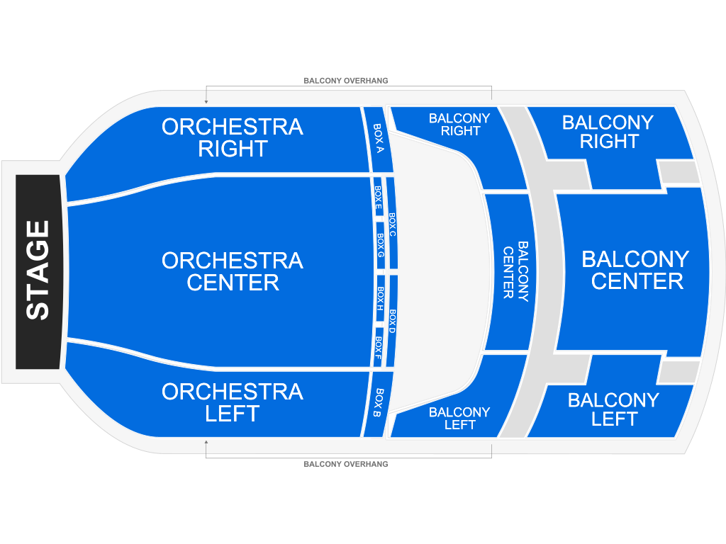 Venue seating chart for Diana Krall for reference only