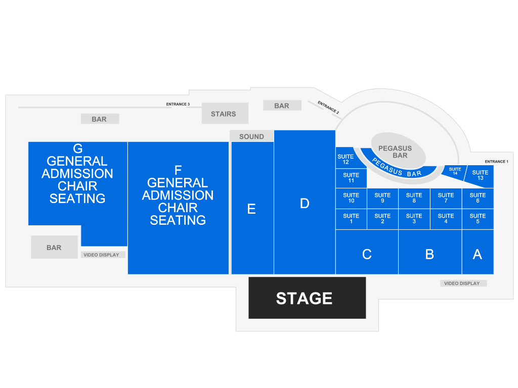 Venue seating chart for Aaron Lewis for reference only