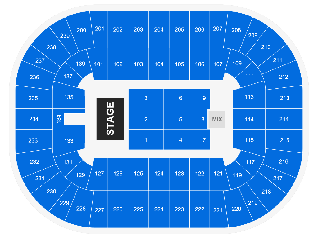 Venue seating chart for Mike Epps for reference only