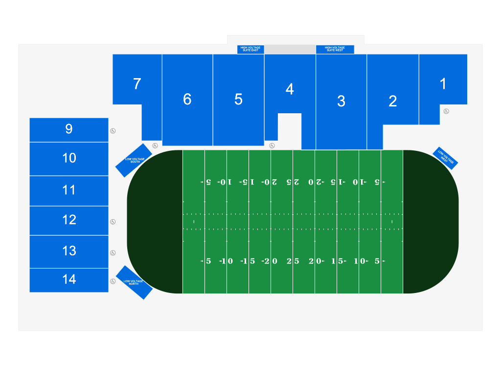Venue seating chart for Iowa Power for reference only