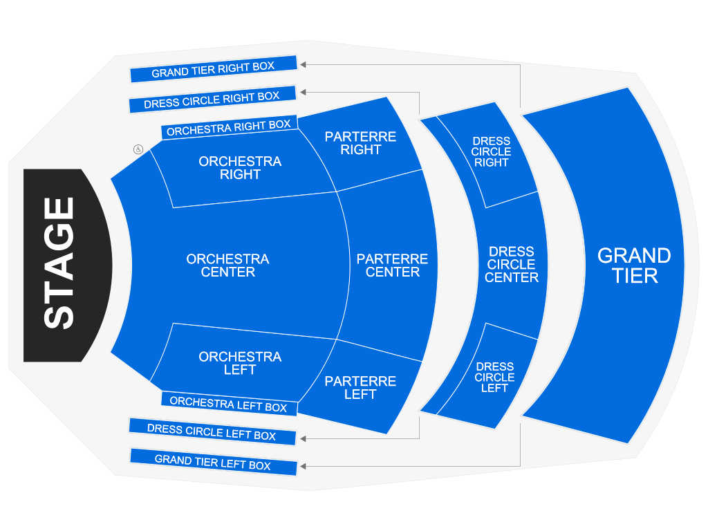 Venue seating chart for Brad Williams for reference only