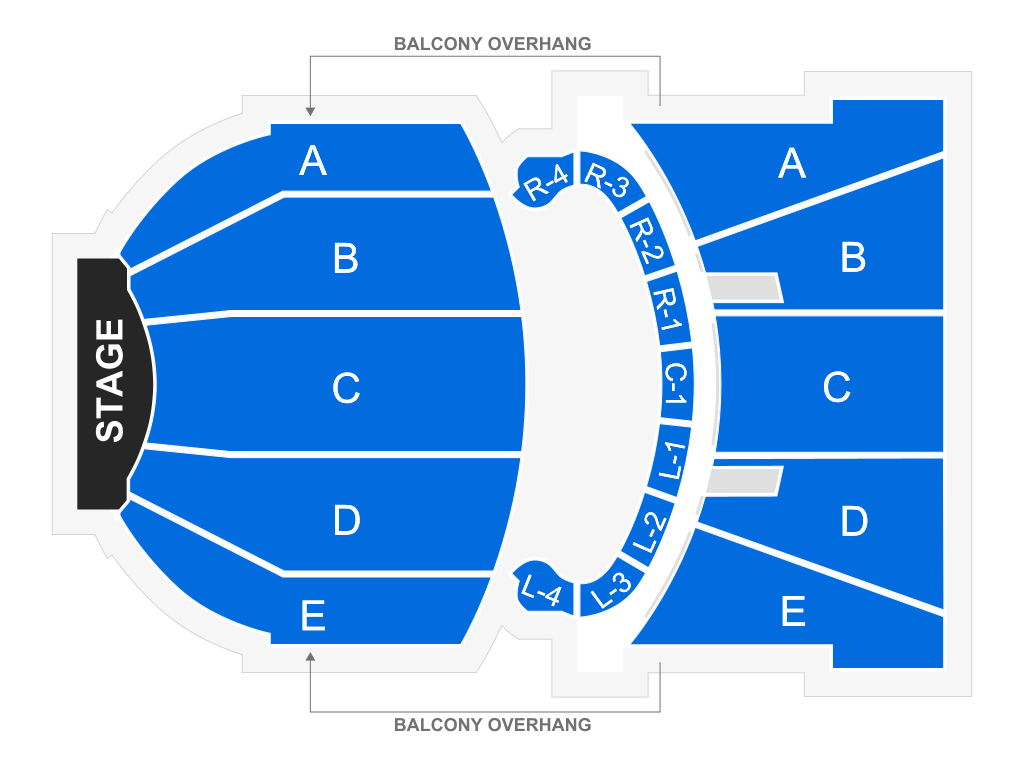 Venue seating chart for Matt Fraser for reference only