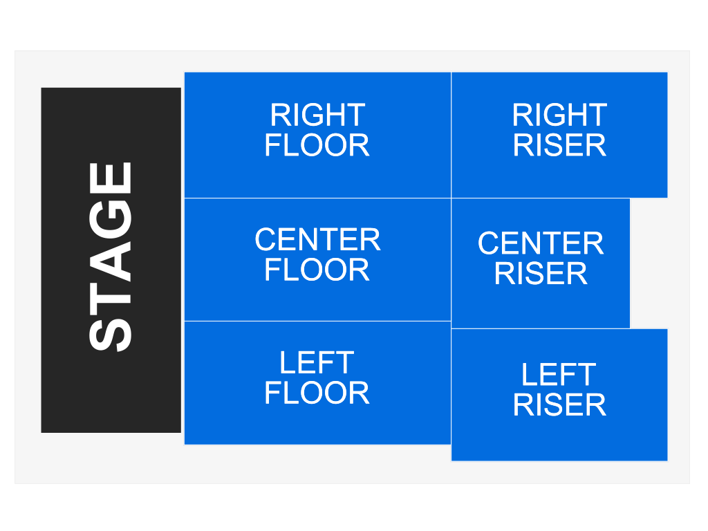 Venue seating chart for Midland for reference only