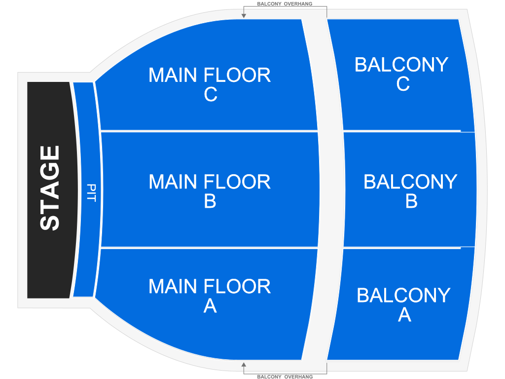 Venue seating chart for Wheel of Fortune for reference only
