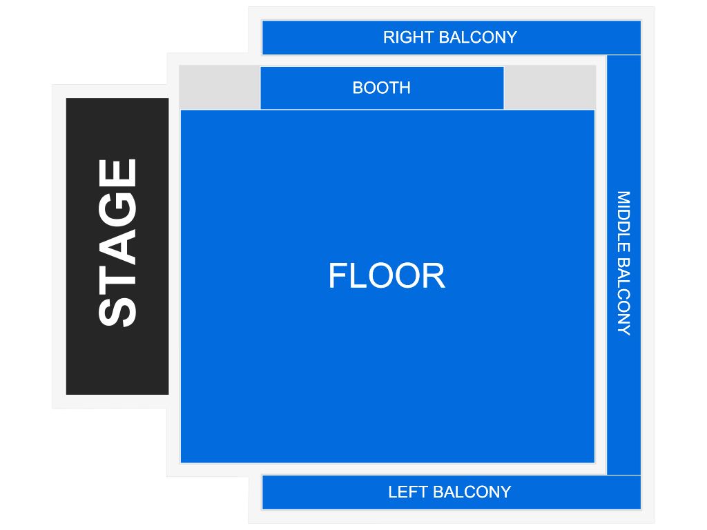 Venue seating chart for Molly Tuttle for reference only