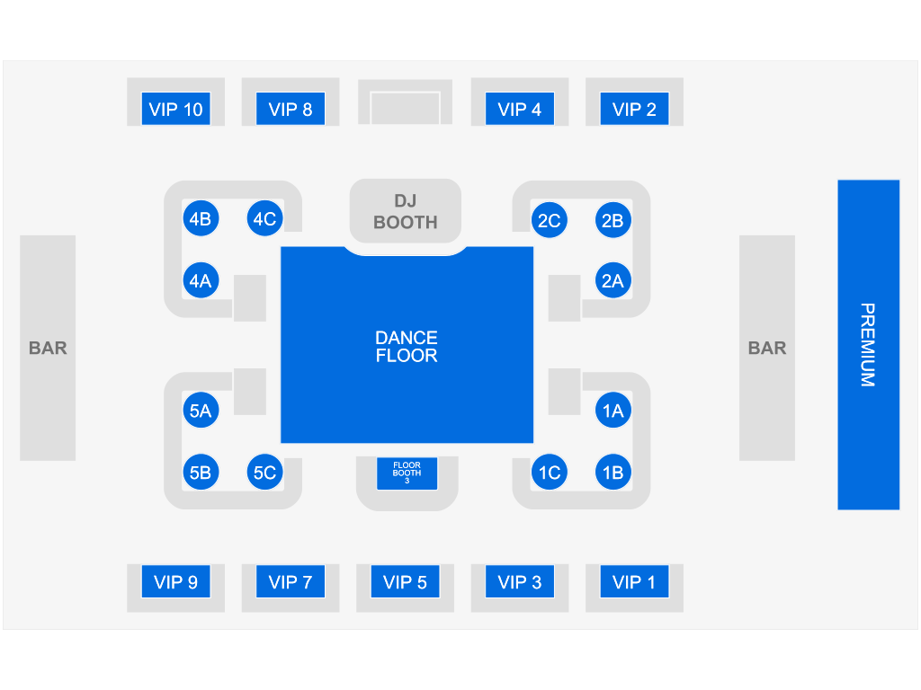 Venue seating chart for Steve Aoki for reference only