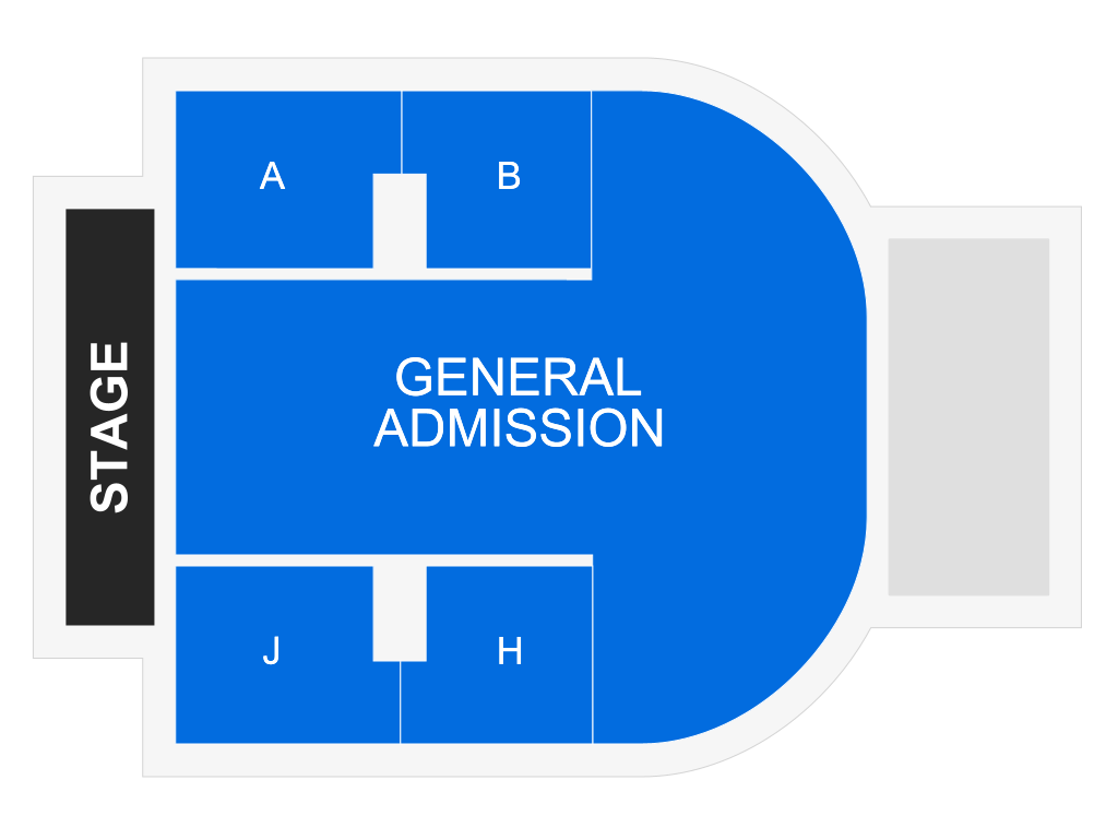 Venue seating chart for Trivium for reference only