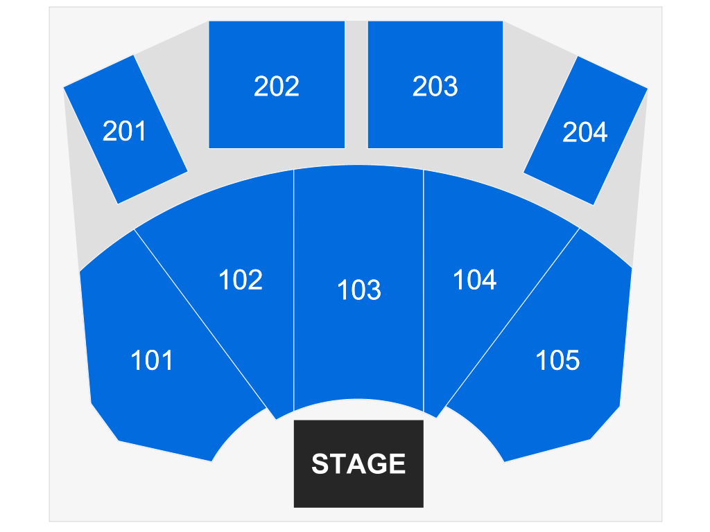 Venue seating chart for Dean Z for reference only