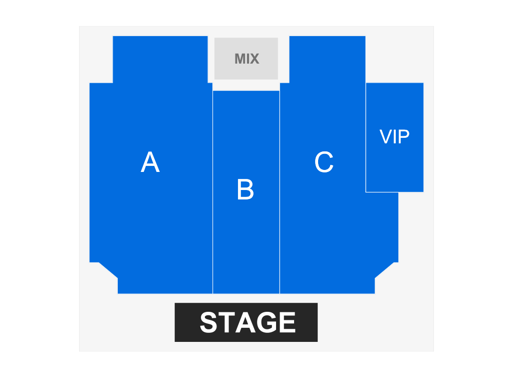 Venue seating chart for Heather McMahan for reference only