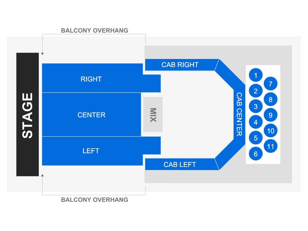 Venue seating chart for Christmas with the Celts for reference only