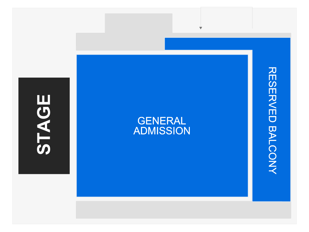Venue seating chart for Senses Fail for reference only