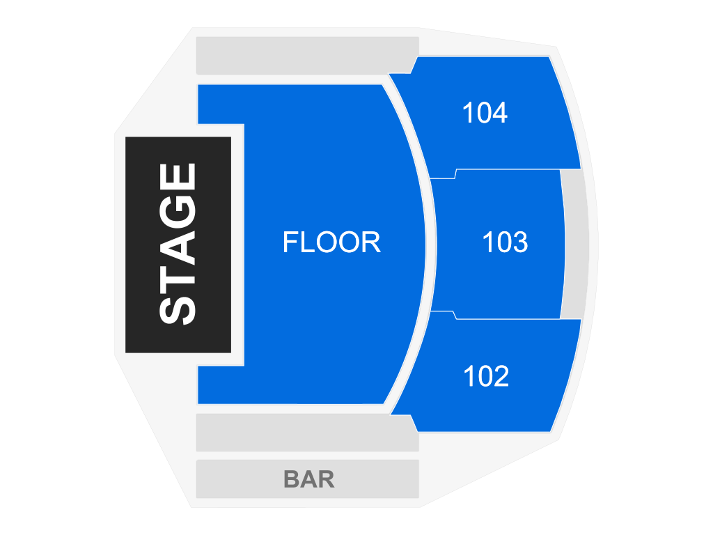 Venue seating chart for Wookiefoot for reference only