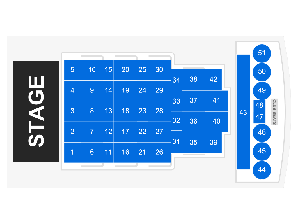 Venue seating chart for Grand Marquis for reference only
