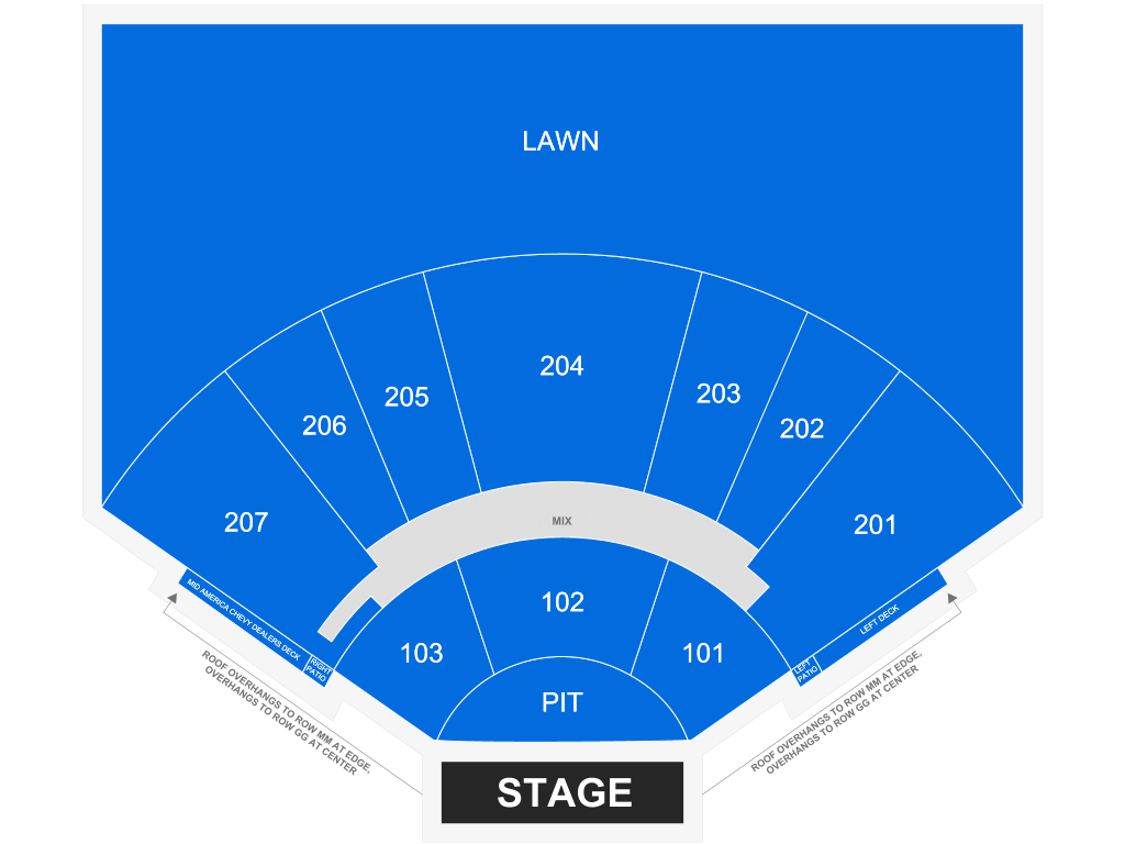 Venue seating chart for HARDY for reference only