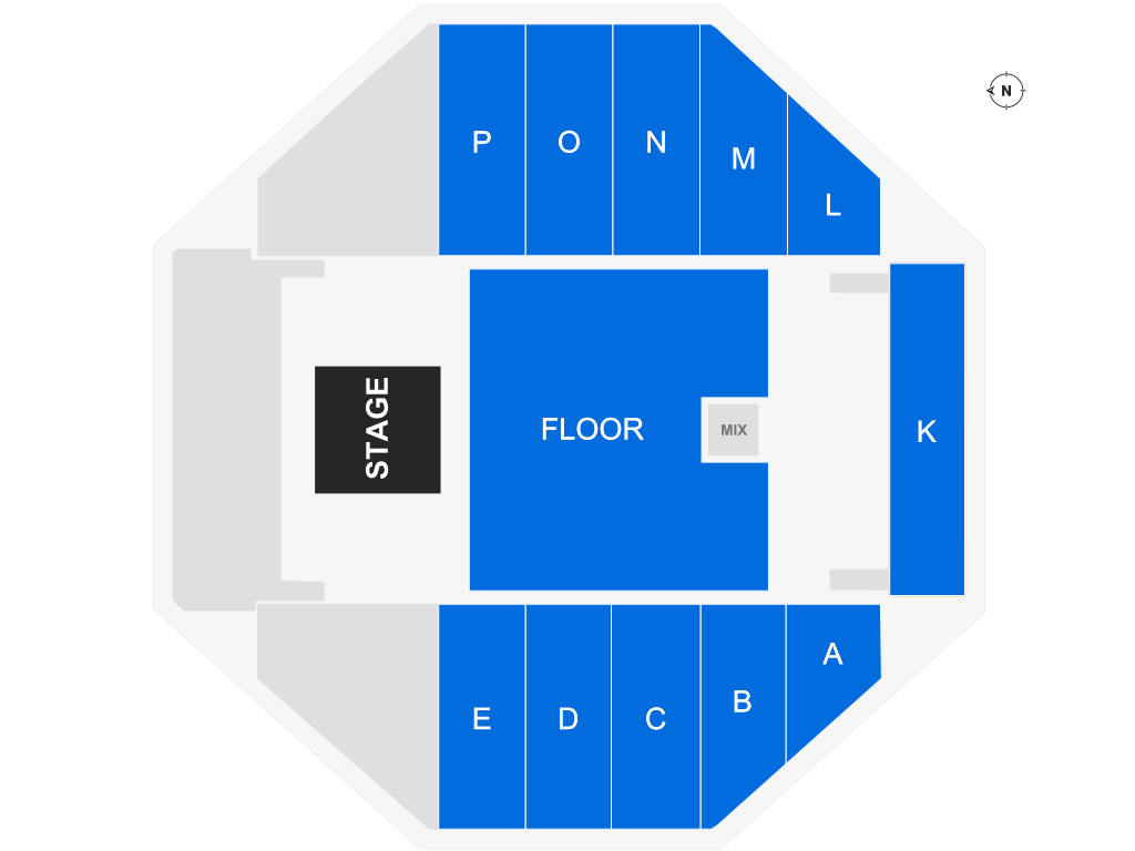 Venue seating chart for Kevin Gates for reference only
