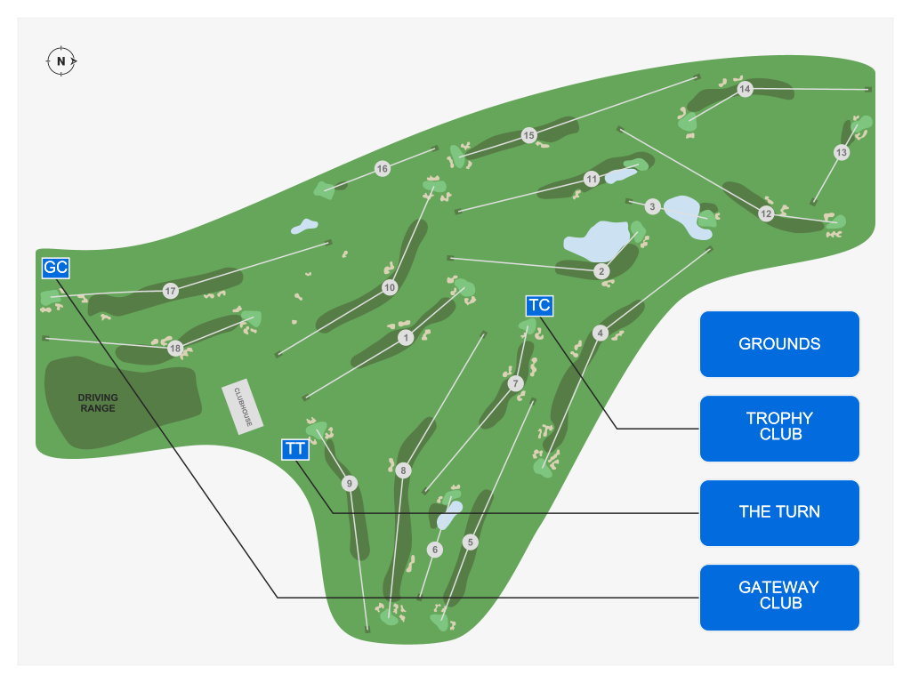 Venue seating chart for BMW Championship for reference only