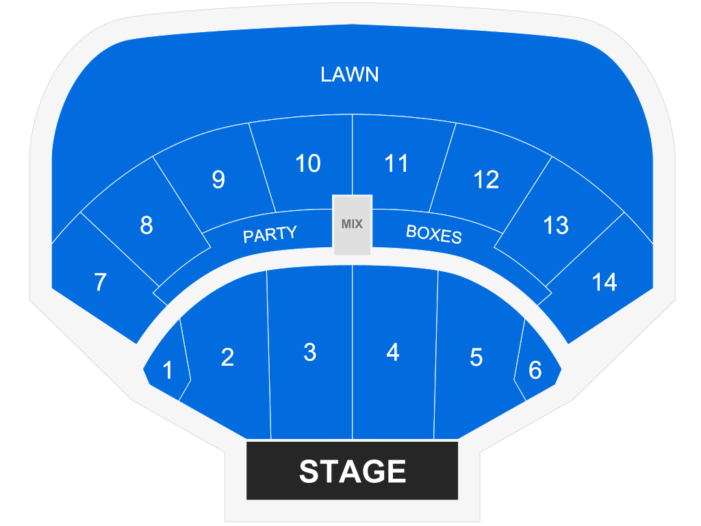 Venue seating chart for ZZ Top for reference only