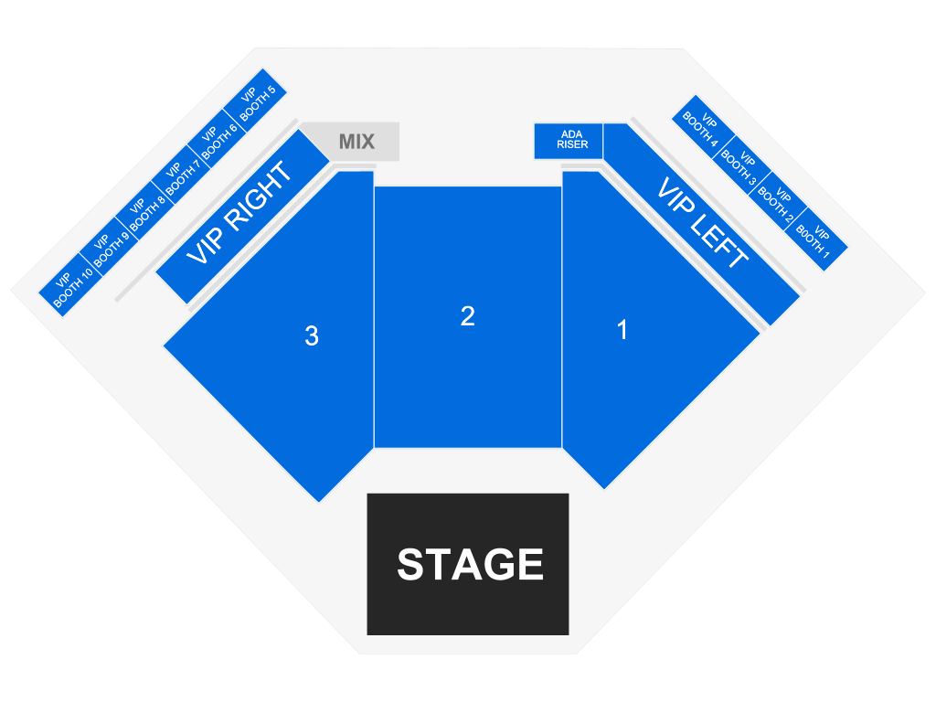 Venue seating chart for Heartless for reference only