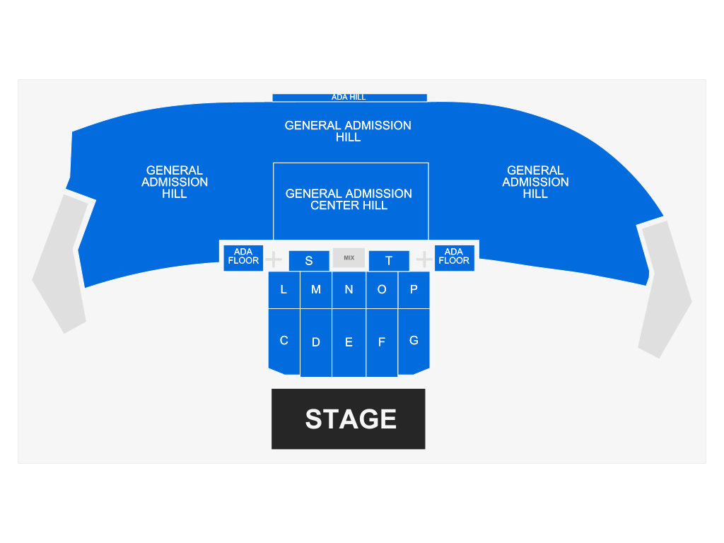 Venue seating chart for Guns N' Roses for reference only