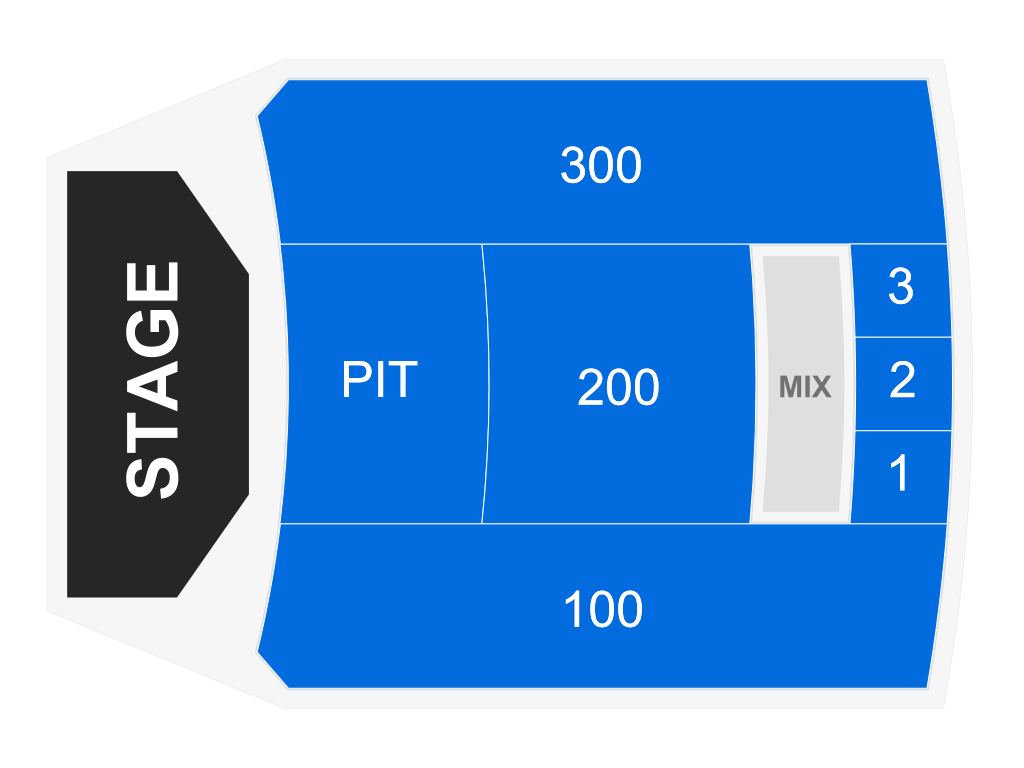 Venue seating chart for Avery Anna for reference only