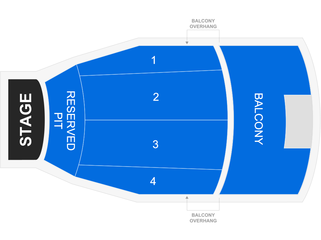 Venue seating chart for Jessica Kirson for reference only