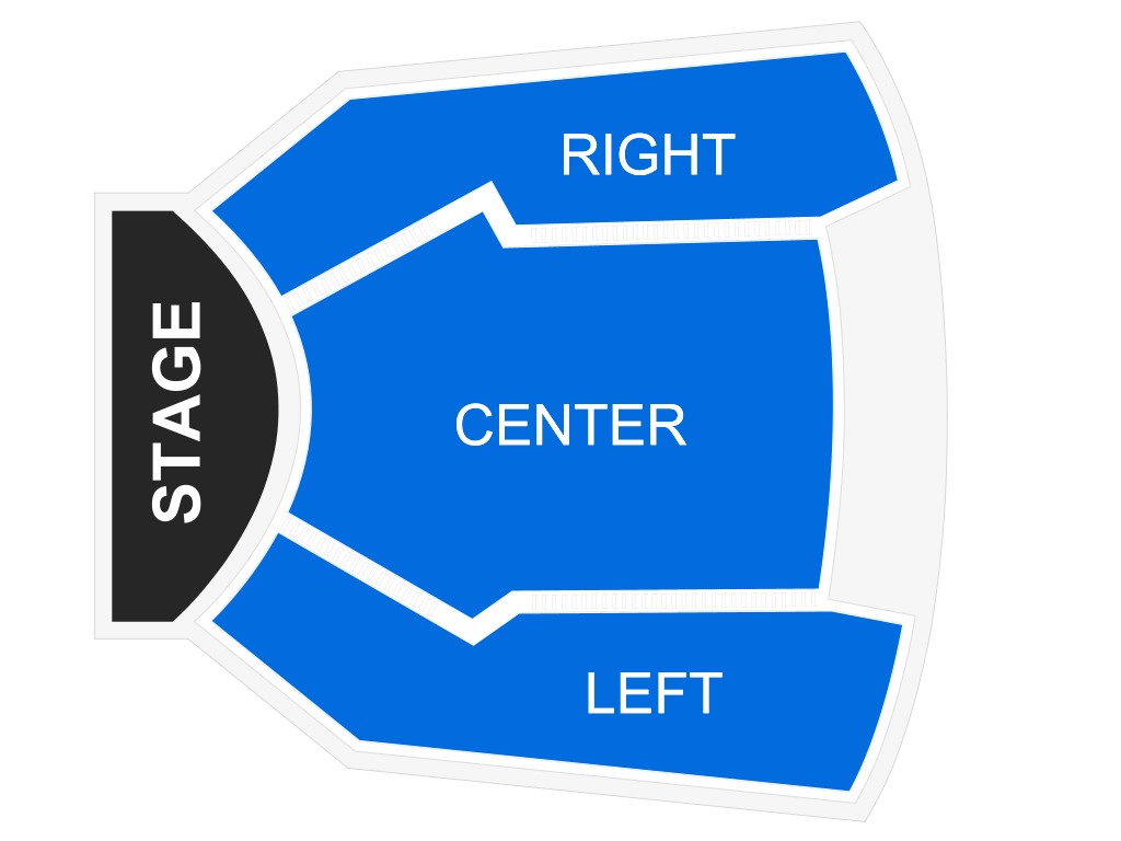 Venue seating chart for Rocky Mountain High Experience: A John Denver Christmas (Chicago) for reference only