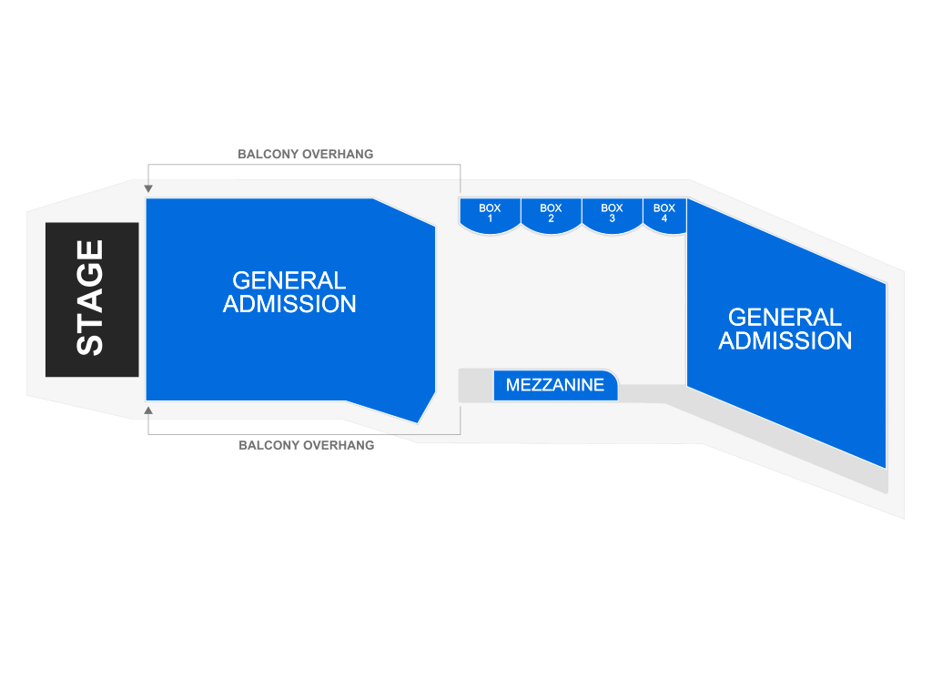 Venue seating chart for The Last Revel for reference only