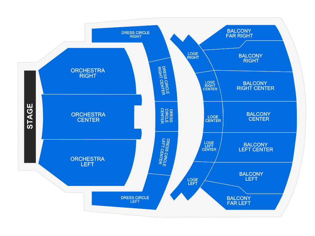 Venue seating chart for Hell's Kitchen (Chicago) for reference only