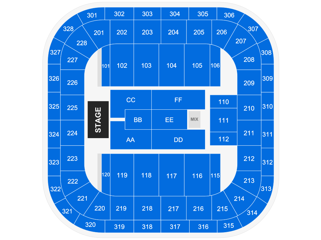 Venue seating chart for Sesame Street Live for reference only