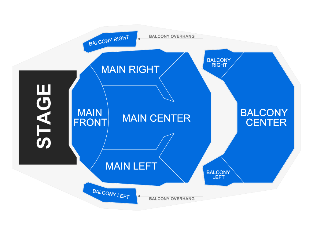 Venue seating chart for Will Downing for reference only