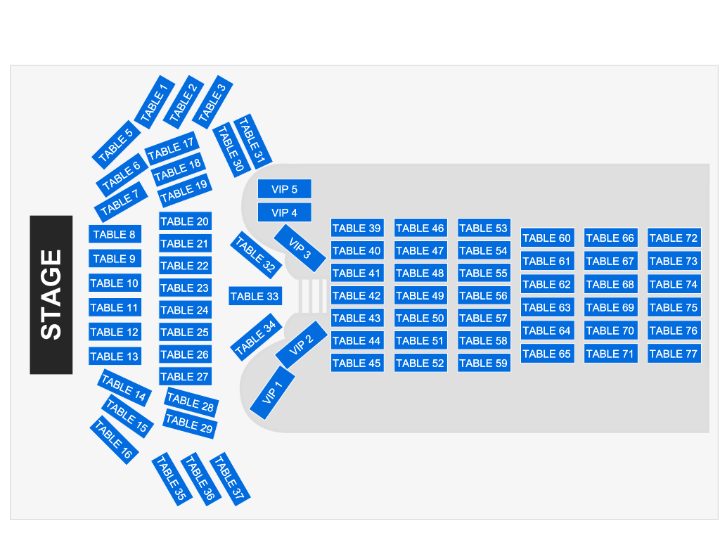 Venue seating chart for Evil Woman - The American ELO for reference only