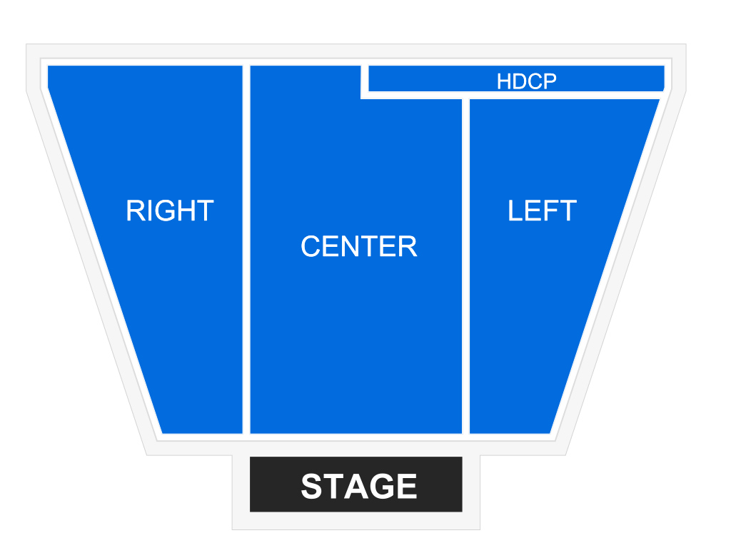 Venue seating chart for A Christmas Carol presented by Meadow Brook Theatre for reference only