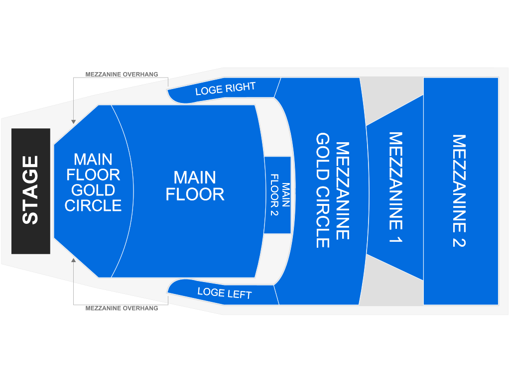 Venue seating chart for Black Violin for reference only