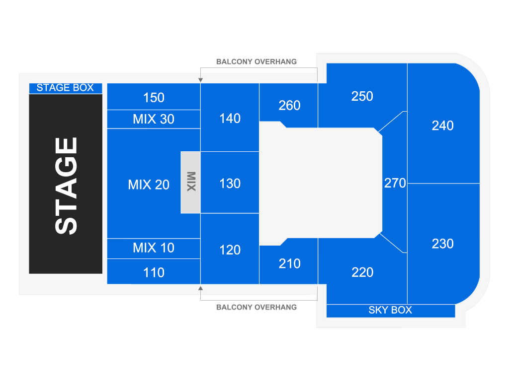 Venue seating chart for DeRay Davis for reference only