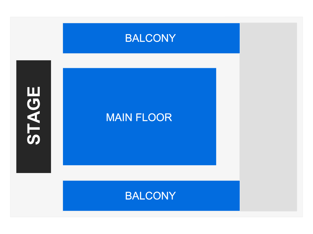 Venue seating chart for Loathe for reference only