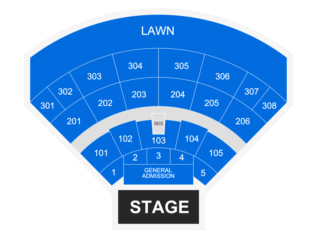 Venue seating chart for Russell Dickerson for reference only