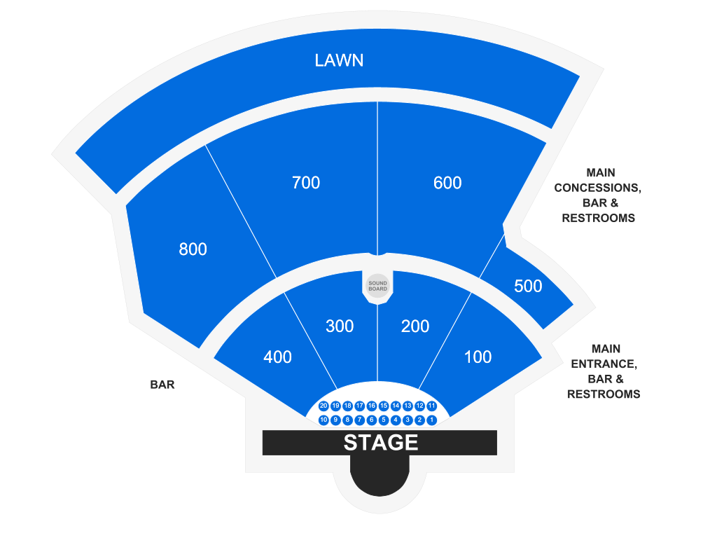 Venue seating chart for Boney James for reference only