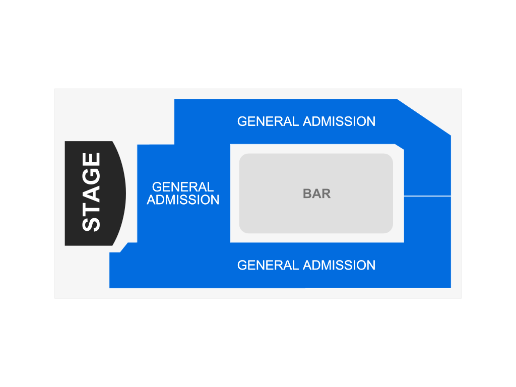 Venue seating chart for Trash Panda for reference only