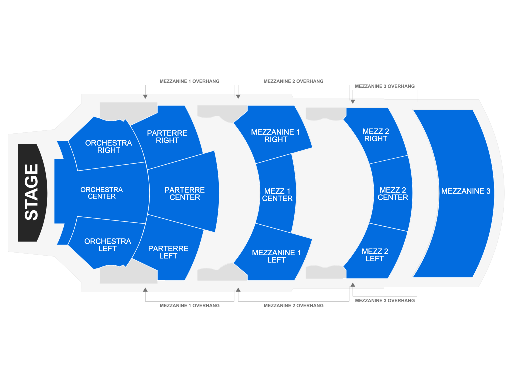 Venue seating chart for Angela Aguilar for reference only