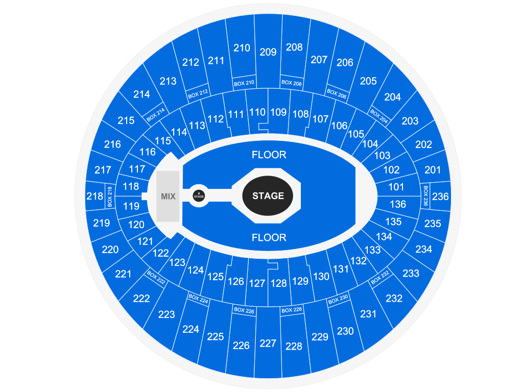 Venue seating chart for Tame Impala for reference only