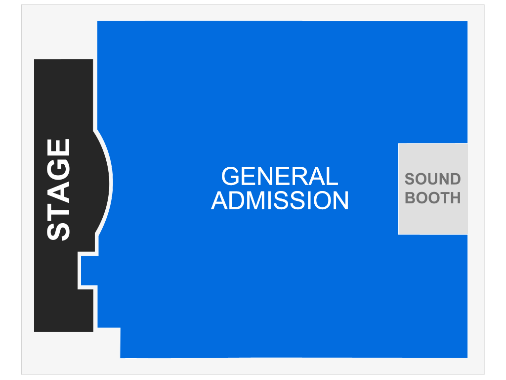 Venue seating chart for Chase Matthew for reference only