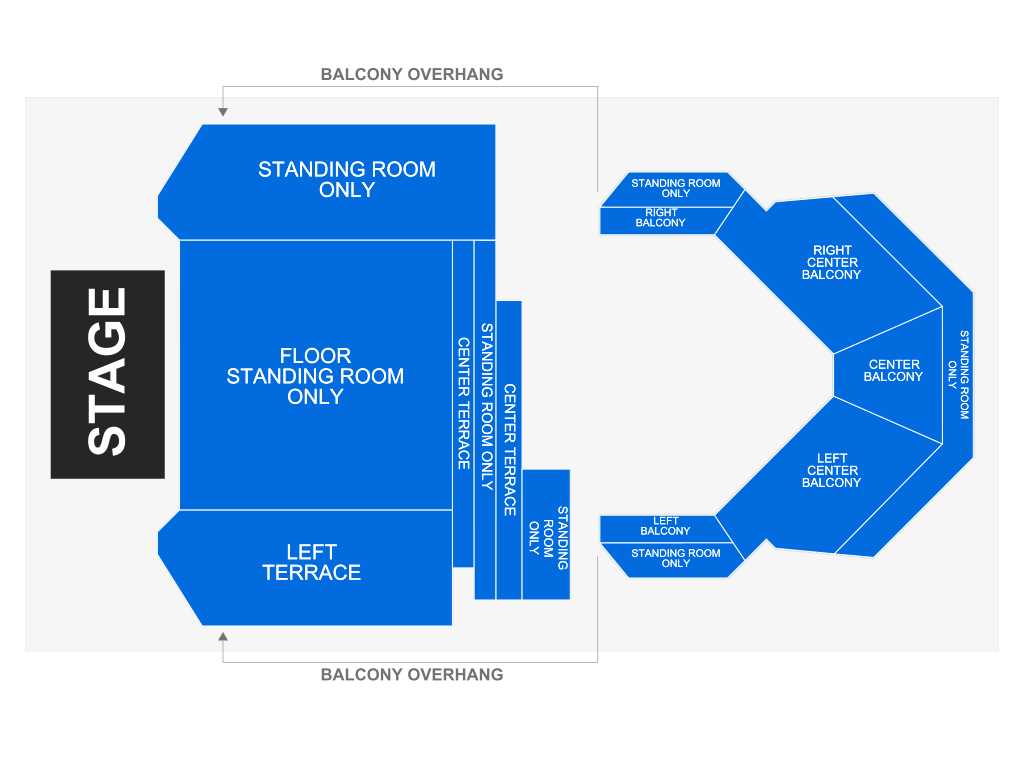 Venue seating chart for Dean Lewis for reference only