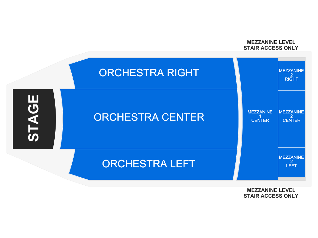 Venue seating chart for Cynthia Erivo for reference only