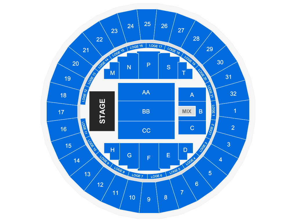 Venue seating chart for Hawaii's Finest for reference only
