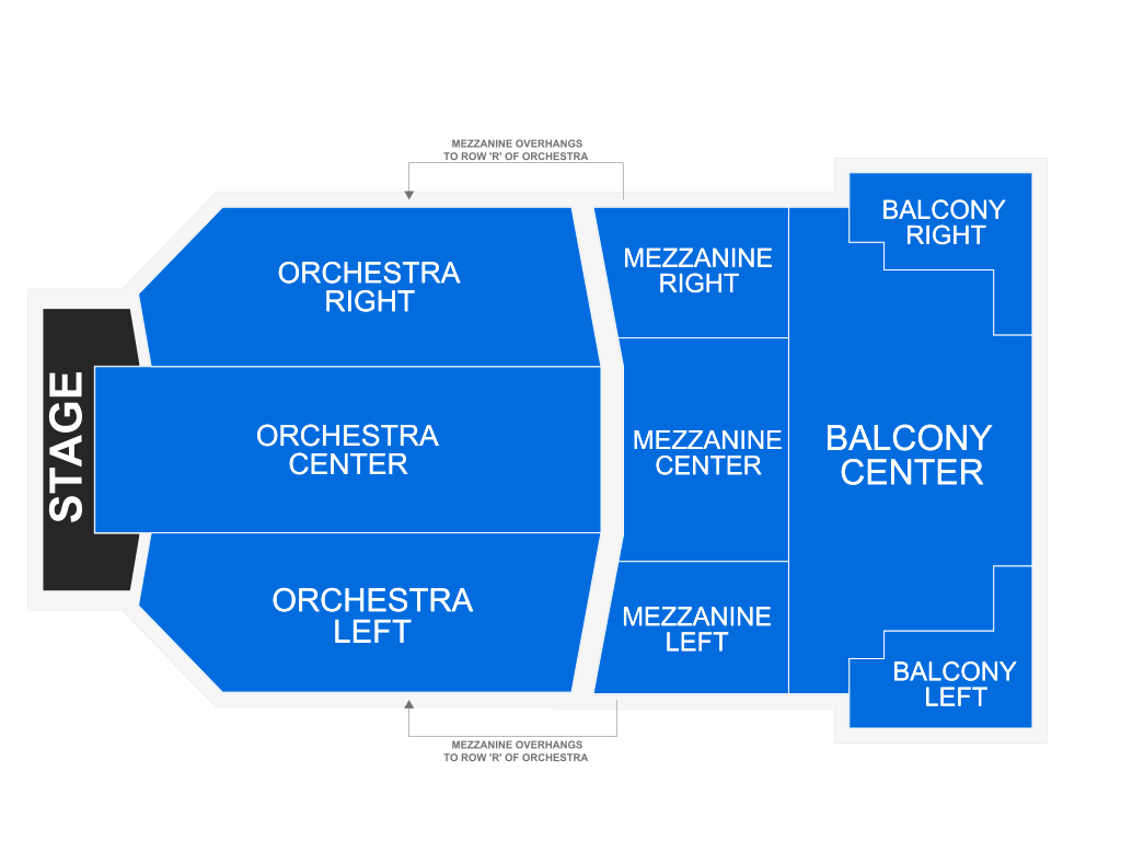 Venue seating chart for CoComelon for reference only