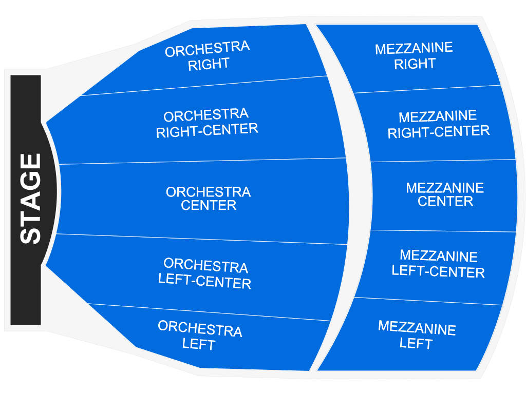 Venue seating chart for Moulin Rouge! The Musical (Touring) for reference only