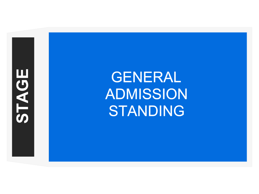 Venue seating chart for The Jins for reference only
