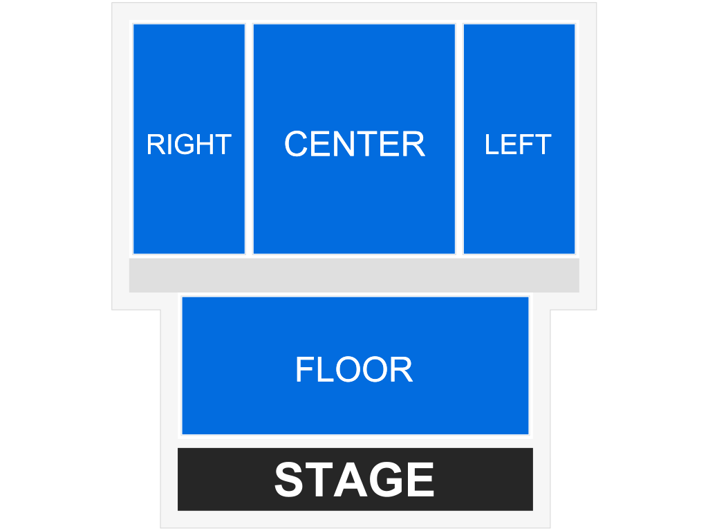 Venue seating chart for Mariachi Los Camperos for reference only