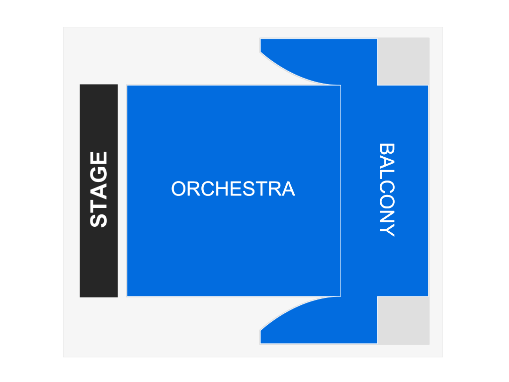 Venue seating chart for The Nutcracker for reference only