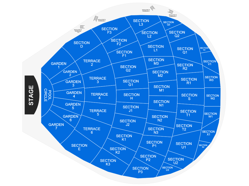 Venue seating chart for Lewis Capaldi for reference only